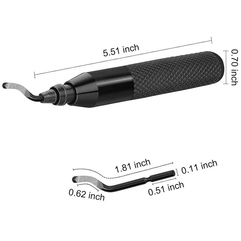 Askwhy Deburring Tool Set with 10 High-Speed Steel BS1010 Blades – Rotary Burr Removal Tool for Metal, Plastic, 3D Prints, PVC Tubes – Efficient Deburrer for Aluminum, Copper, and More (Black) - Image 2